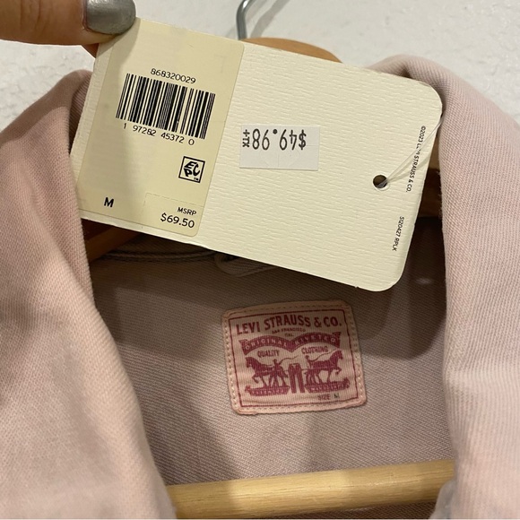 Levi’s pink Shacket button down NWT - M - Picture 8 of 8